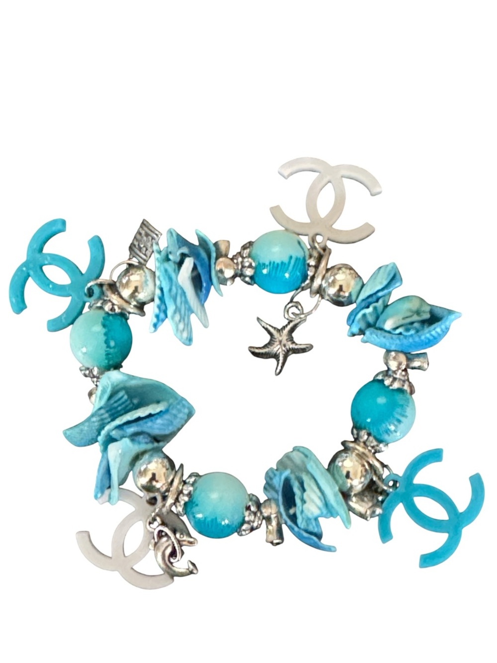 Shell Beach Charms Stretch Bracelet